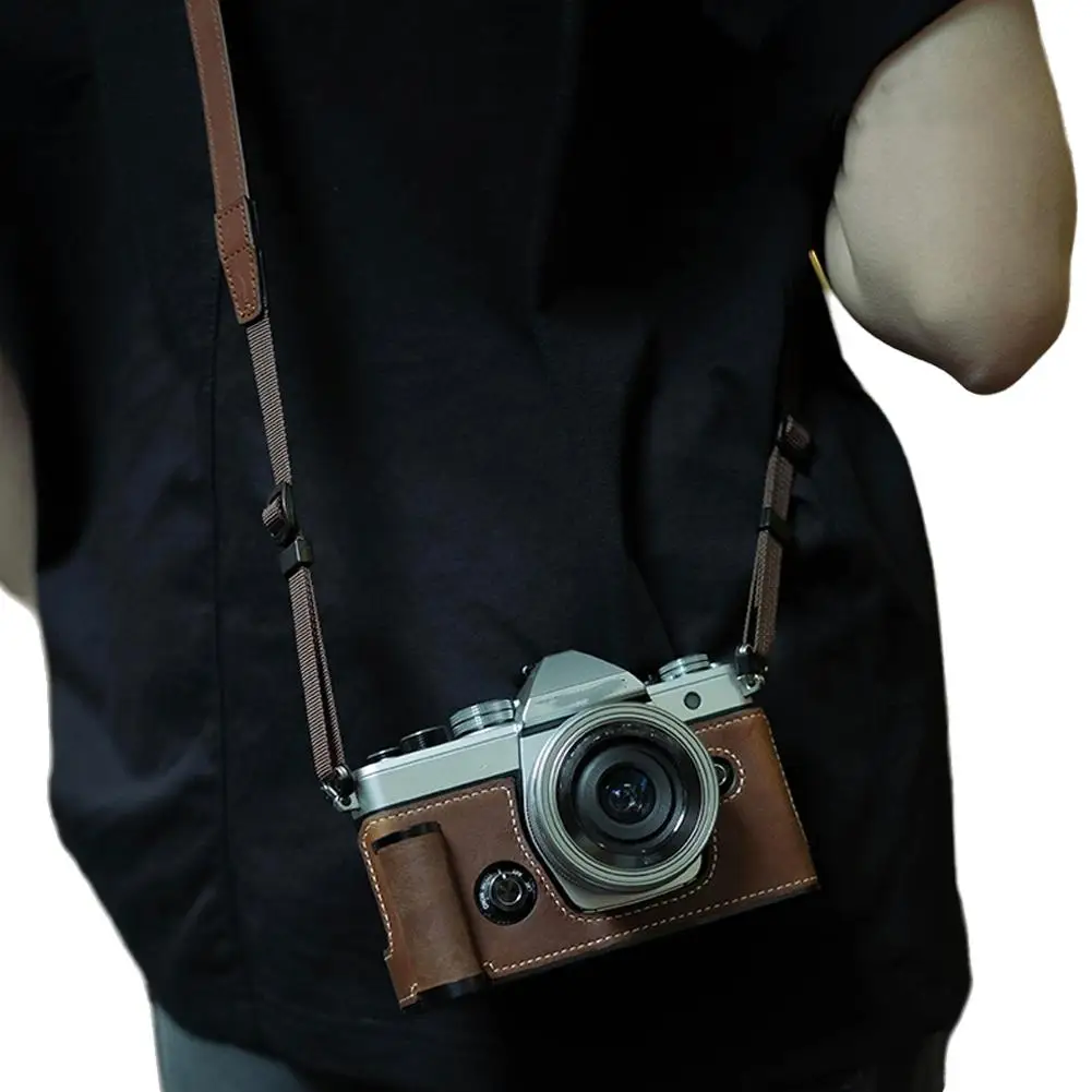 For Olympus OM-3 Handle Leather Case Camera Bag Protector For
