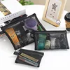 1PC Transparent mesh make-up bag large capacity travelling carry wash bag toy cosmetic storage bag 1