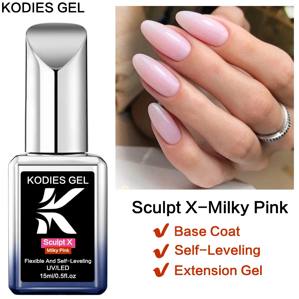 Kodies Gel Sculpt X Milky Pink Builder Smalto Gel Per Unghie Per L'Estensione In Una Bottiglia Costruzione Gel Base In Gomma Tutto Per Manicure