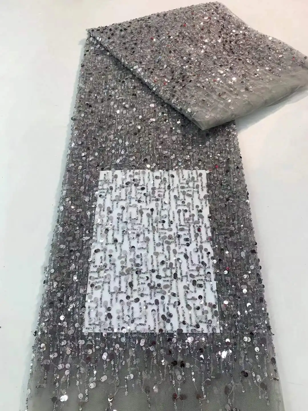 

16Colors Pretty Dress Design Beads Sequins Embroidery French Tulle Net African Lace Fabric For Evening Dresses Weddings Party