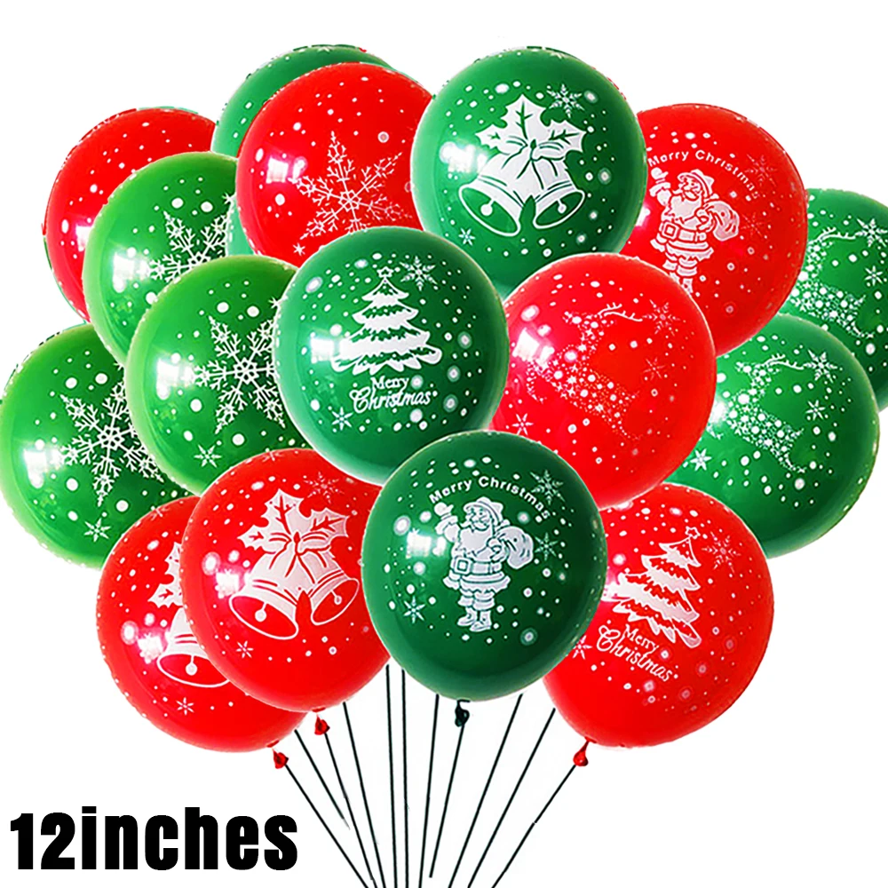 20/10Pcs Merry Christmas Balloons Santa Claus Snowflakes Latex Balloon  Inflatable Kids Gifts Christmas New Year Party Decoration - AliExpress