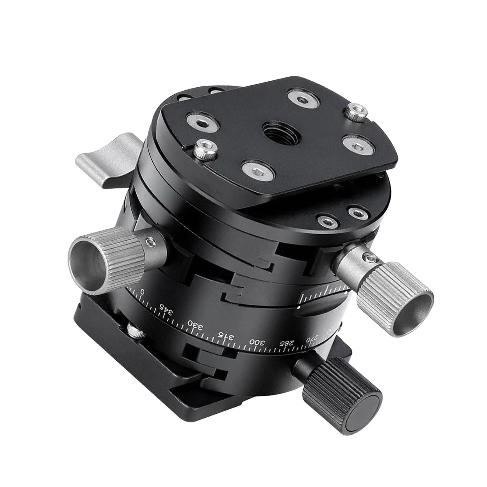 G2 3 in 1 Panoramic Geared Ball Head Tripod Head Professional 360° Rotation Aluminum Alloy for DSLR Camera Tripod Monopod