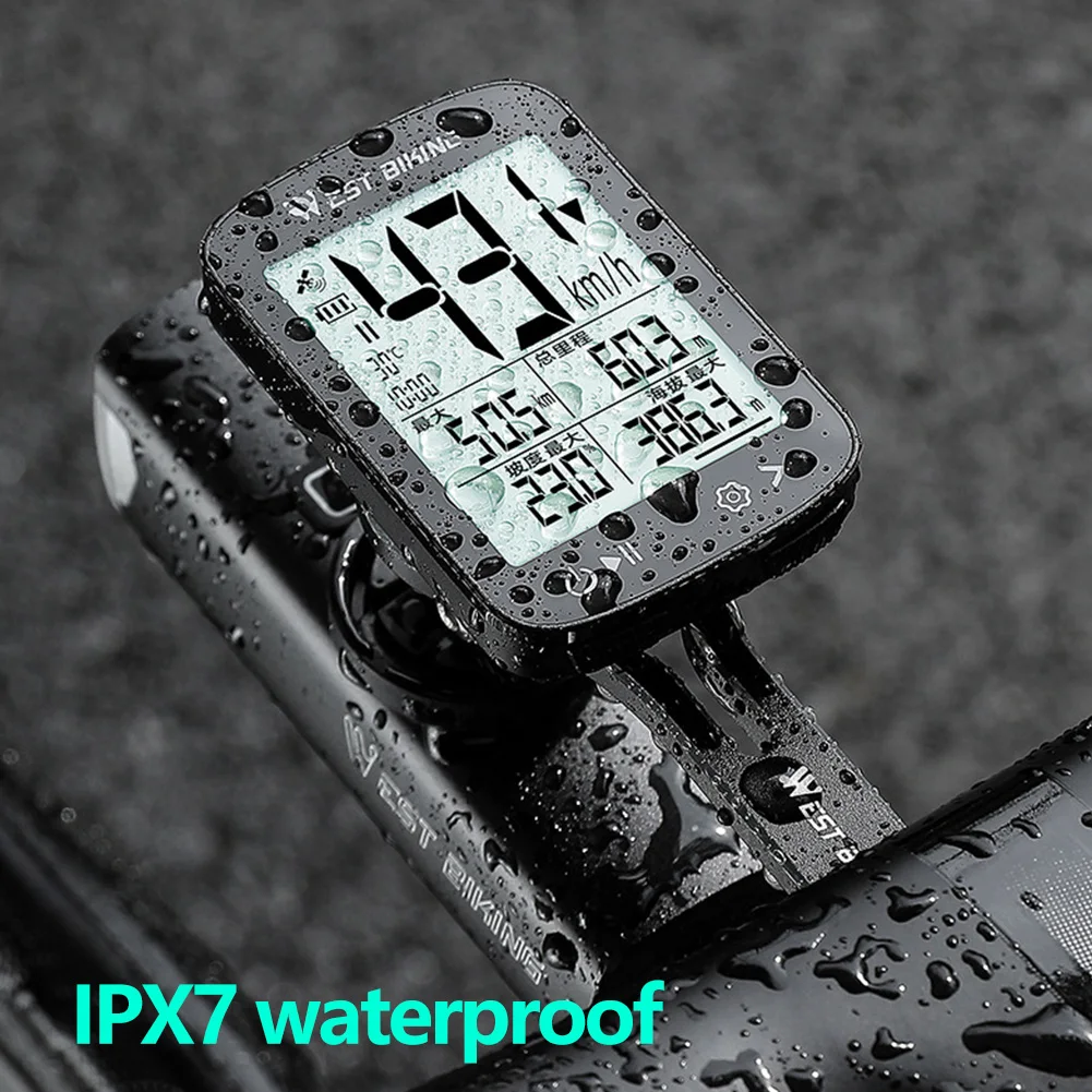 Wireless Bike Computer GPS Cycling Speedometer Waterproof MTB Road Bike Sensor ANT+ Cycling Data Tracker for Bicycle Accessories