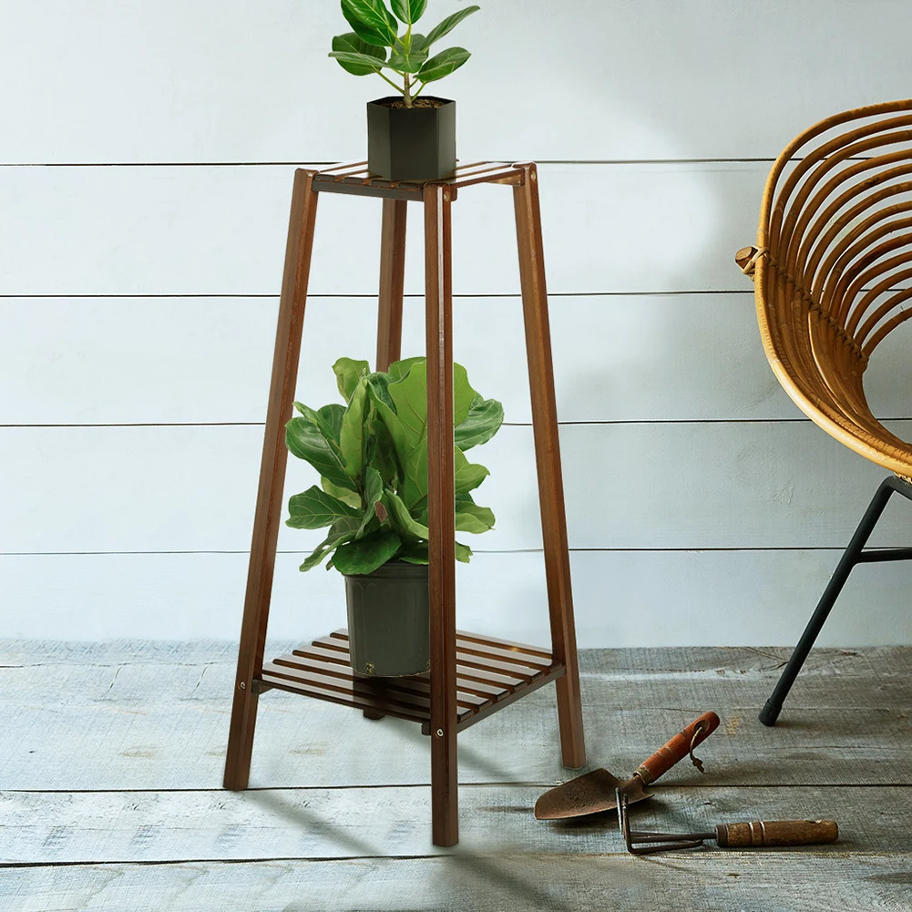 【Breeins】Vintage Tiered Indoor Plant Stand Solid Wood Display Shelf Plants Storage Decoration Home Office Outdoor
