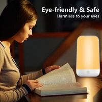 Smart Touch Bedside Table Lamp Dimmable RGB Bluetooth LED Night Light Rechargeable Kids Desk Lamp Camping Room Atmosphere Decor 5
