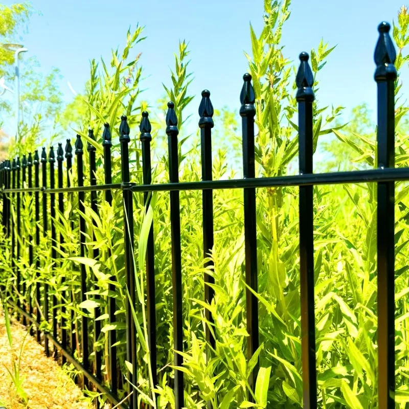 Metal Decorative Garden Fence 24" Wide x 24" High (5 Panels, Total Length 10 feet), Metal Border Folding Fence, Landscape