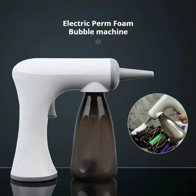 Appareil Électrique à Mousse pour Coiffeur, Outil de Coiffure Professionnel Chaud/Froid pour Salon, Machine à Permanente Rechargeable 1