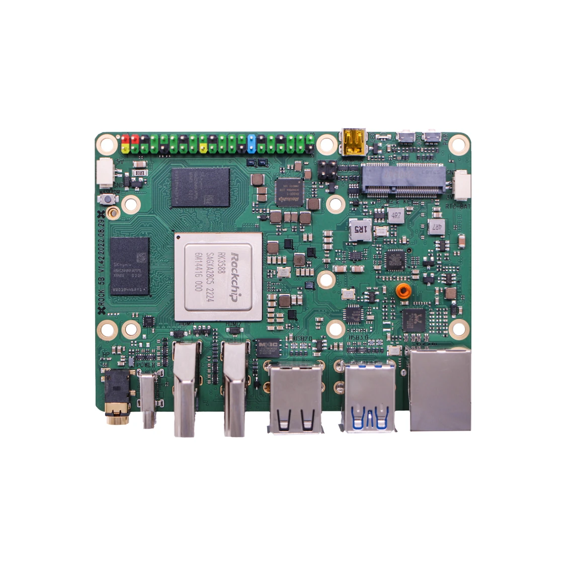 AvaCoreRadxa ROCK 5B RK3588 8코어 CPU SBC, 8K 출력 지원 HDMI, M.2 M 키 커넥터(PCIe 3.0) 탑재, 싱글 보드 컴퓨터