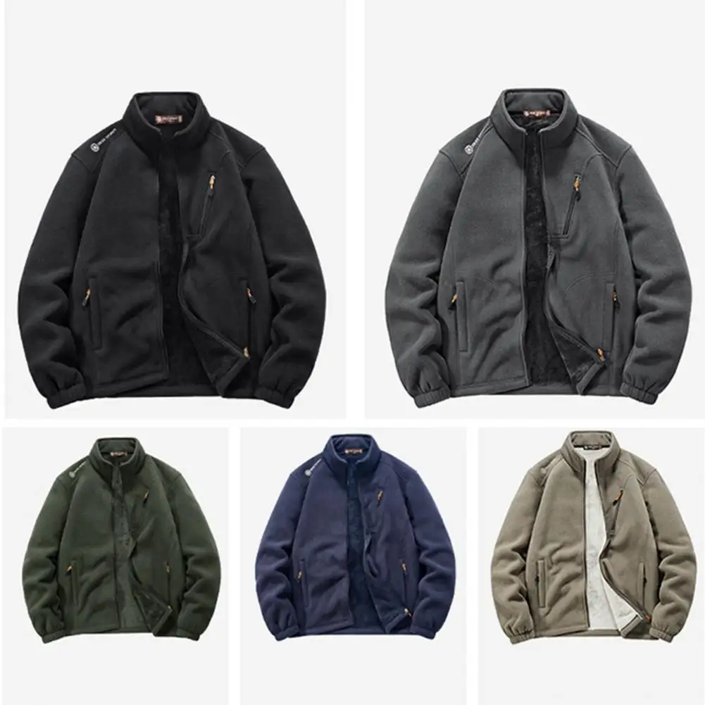 

Удобная Повседневная модная мужская зимняя куртка с длинным рукавом и теплой подкладкой для осени/зимы на весну