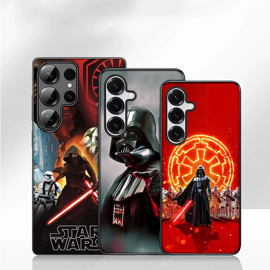 Starry Galaxy Wars Themed Phone Cover with Cute Characters