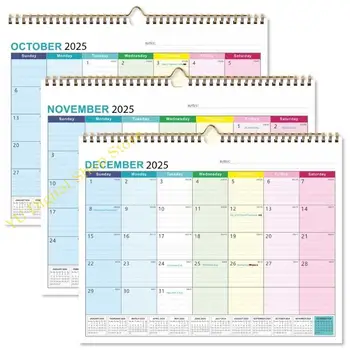 96BA 2024-2025 Calendario murale con cose da fare e note decorazione della casa Space Calendario a doppio filo per