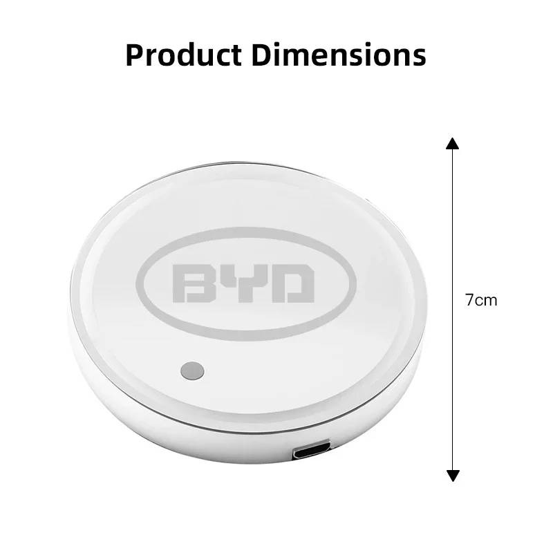 BYD 아토 3 위안 플러스 송 친 한 당 차량용 7색 LED 컵홀더 라이트 코스터, 실내 무드등