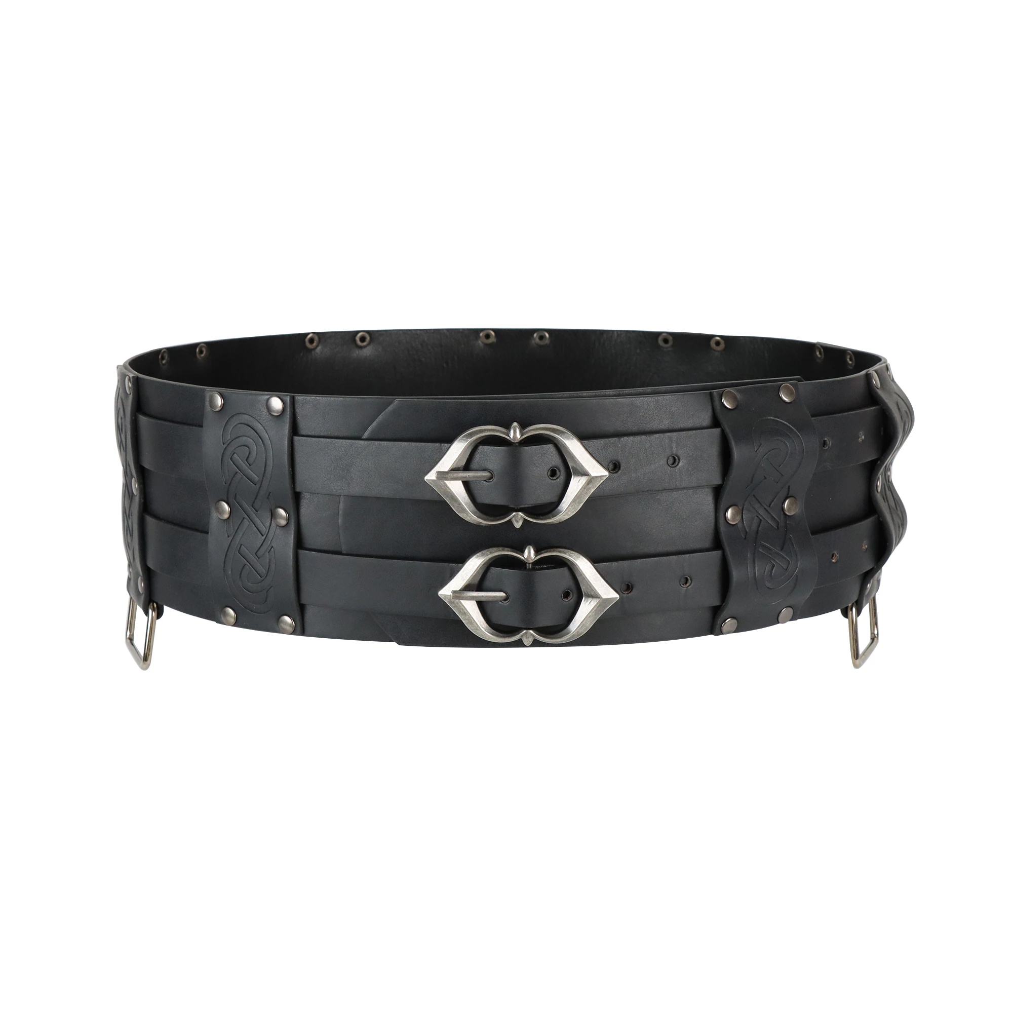 Vintage Viking Wide Belt Medieval Faux Leather Armor Belt Knight Corset LARP Halloween Costume Accessories Leather Belt Halloween Costume Prop