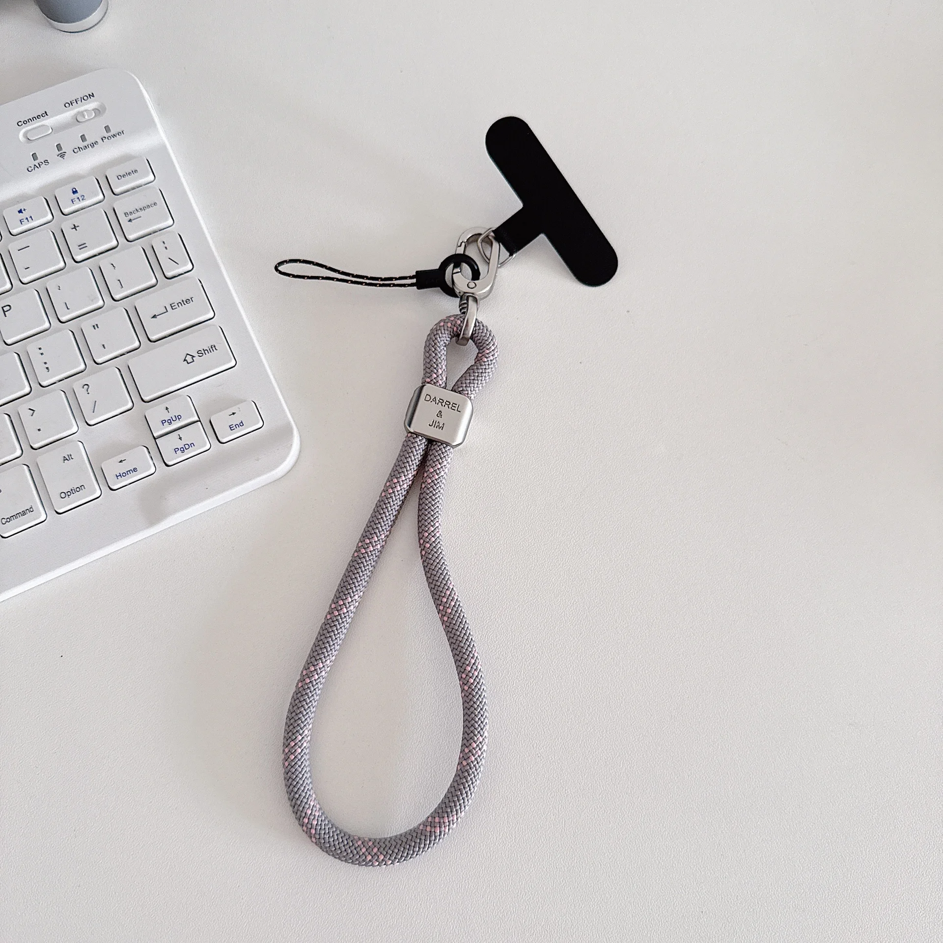 Universal Adjustable Nylon Phone Lanyard with Metal Clip and Patch