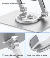 ST02 Tablet Stand Adjustable with 360 Swivel Base Aluminum Tablet Stand Holder Universal Tablet Holder for iPad Samsung - Image 6