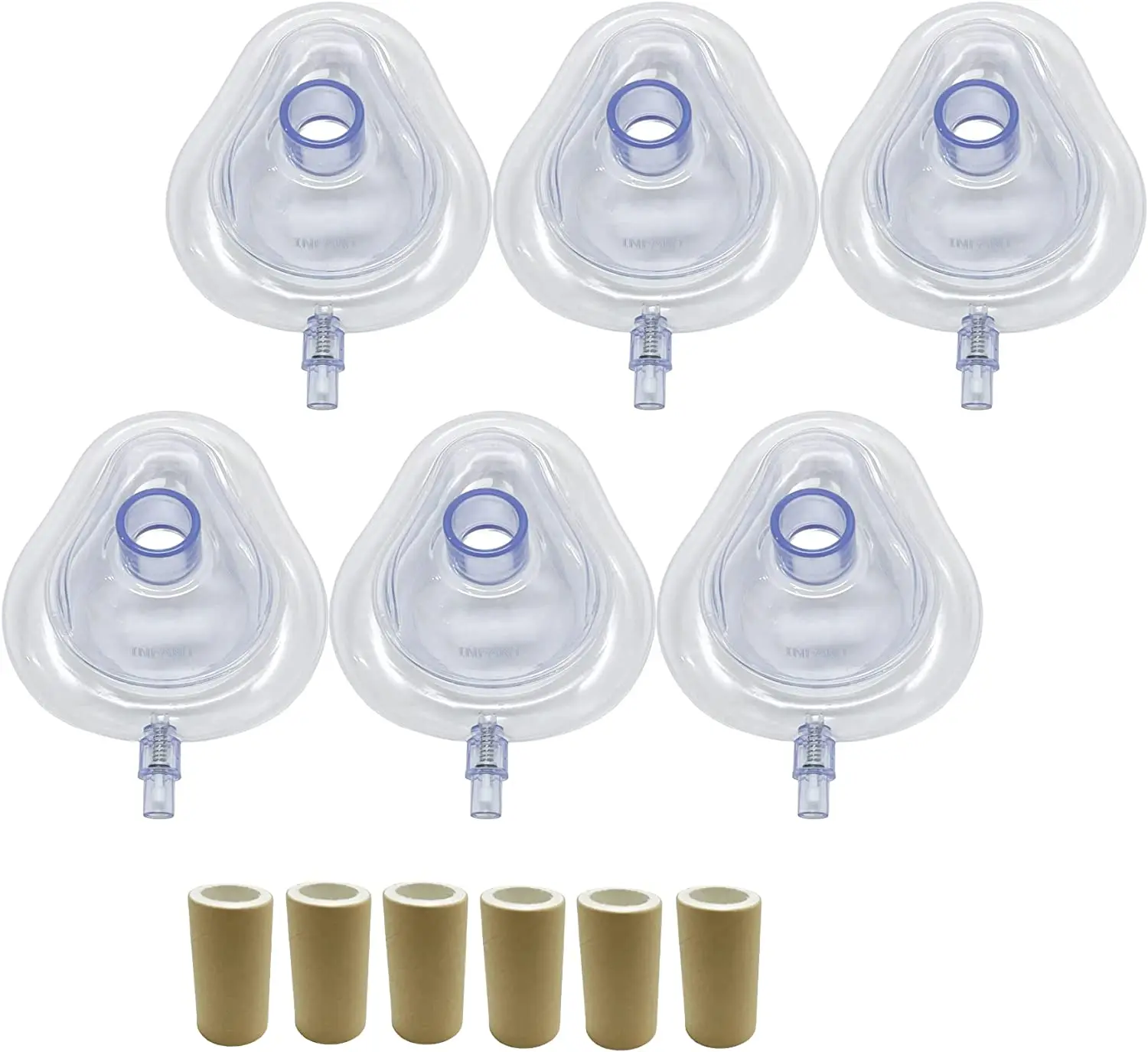 ELYSAID 6 sets/lot Infant CPR Training Masks with Paper Training valves