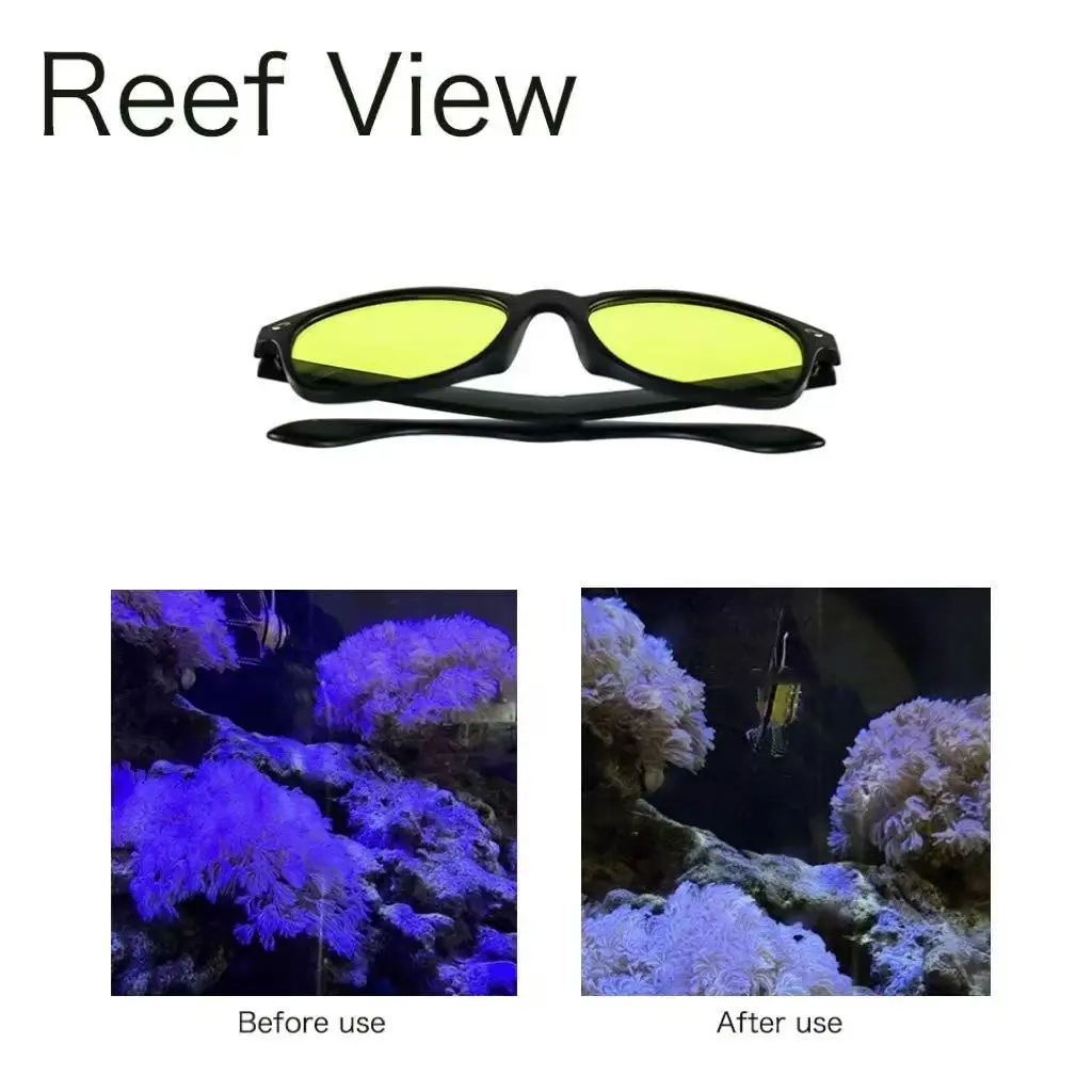 Red Sea ReefView Saltwater Blue Aquarium Light Fliter Glasses For Coral Viewing Eye Protection and Photography