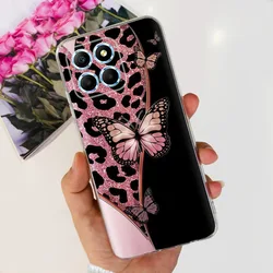 Fashion Butterfly Flower Soft Silicone Shockproof Phone Case Cover for Honor X6 X6s (Case-c69)