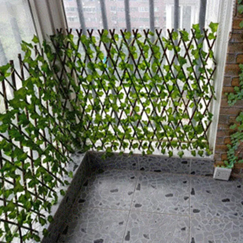 Artificial Fence Panels Artificial Leaf Wattled Wall Fence Screening Roll UV Protection Ivy Landscaping Fence Panel Home Decor Rattan Plants Wall