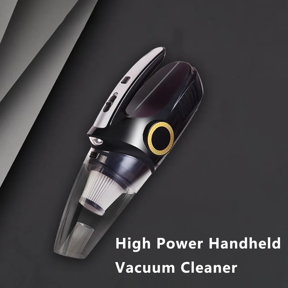 12V 120W Car Mini Vacuum Cleaner 6000 Pa Strong Suction Power Portable Handheld Auto Home Dual Vacuum Cleaner with Storage Bag