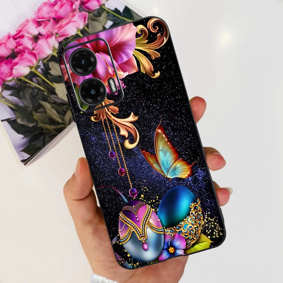 Cute Cartoon Cat Butterfly Soft Silicone Bumper Protective Phone Case