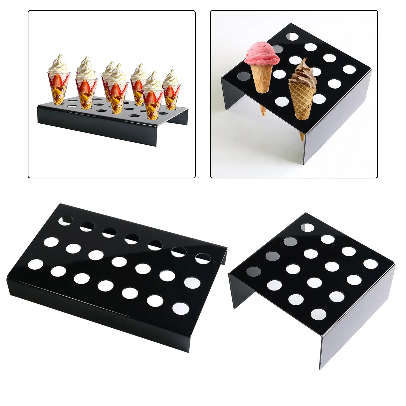 Ice Cream Cone Stand Decoration Acrylic Tool Cupcake Baking Rack Ice Cream Holder for Baking Home Birthday Buffet Accessories Ice Cream Cone Stand Decoration Acrylic Tool Cupcake Baking Rack Ice Cream Holder for Baking Home Birthday Buffet Accessories