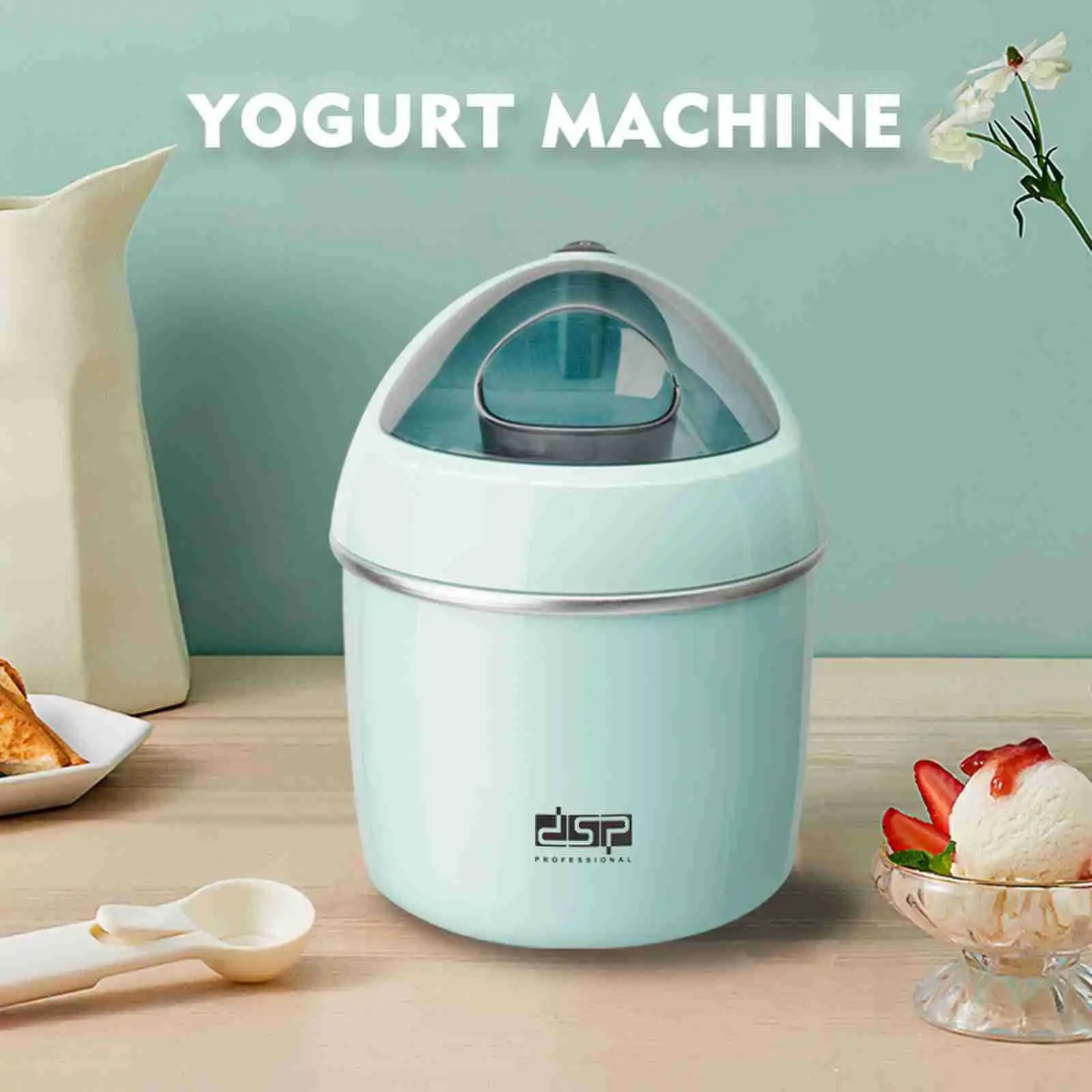 800ml Ice Cream Machine Frozen Yogurt and Sorbet Machine Mini Home Multi-function Homemade Electric Ice Cream