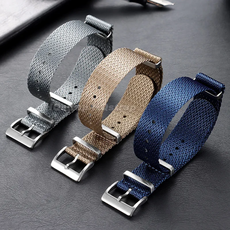 Premium Waterproof Military Canvas Nylon Watch Band - Universal Fit, Multiple Sizes Available