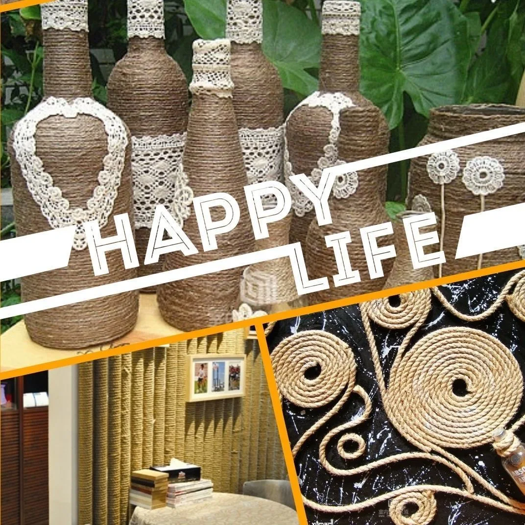 Natural Jute Burlap Rope Cord String For Weddings Belt Strap Floristry Party Gardening Decoration DIY Gift Packing jute rope