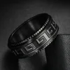 Titanium Steel Ring Decompression Anti-anxiety Rotating Ruyi Great Wall Pattern Fashion Couple Ring Jewelry 4