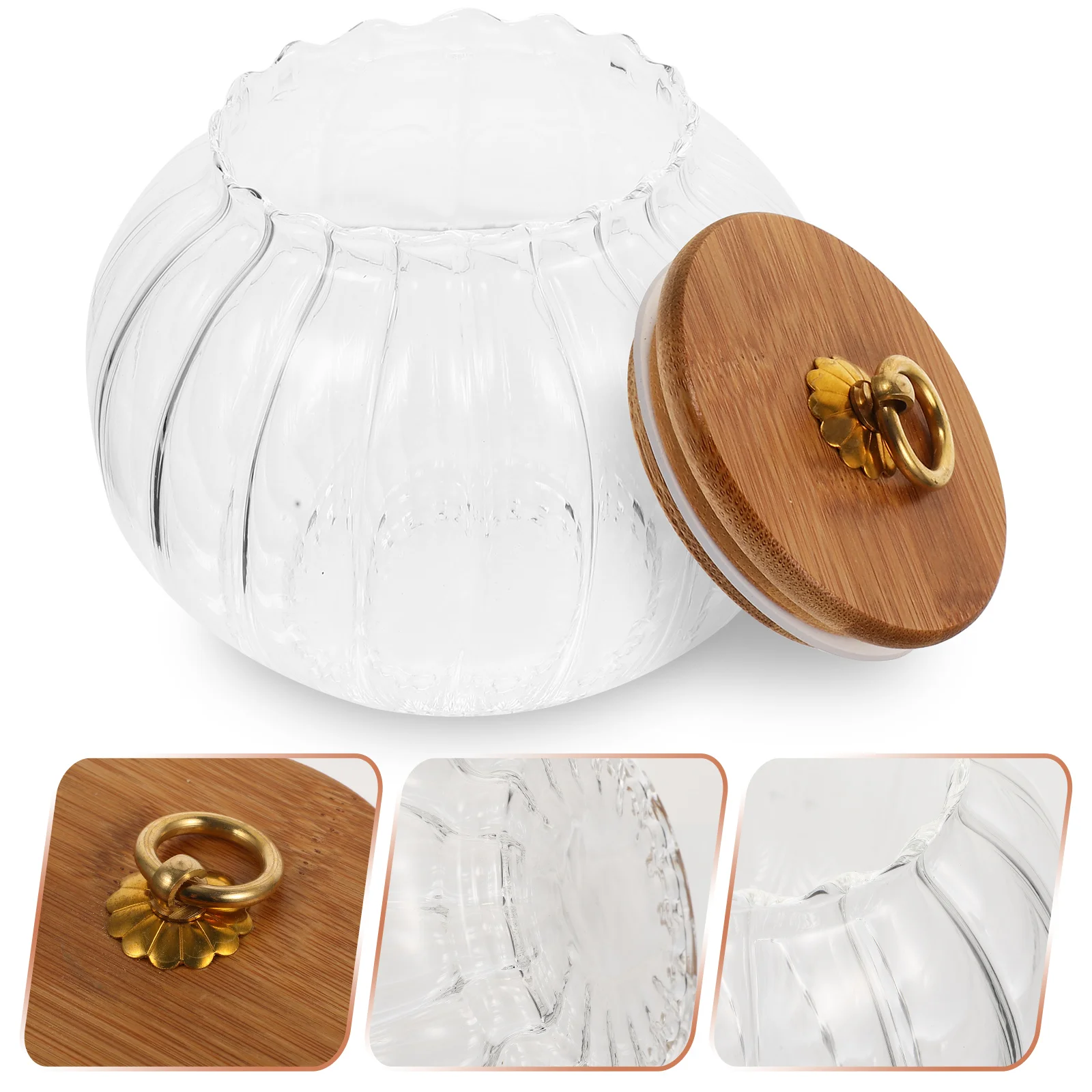 

Pumpkin Modelling Food Container Coffee Beans Loose Tea Nuts Sugar Glass Jar