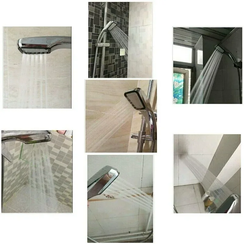 300 Holes High Pressure Rainfall Shower Head Water Saving 3 Color Chrome Black White Sprayer Nozzle Bathroom Accessories 6
