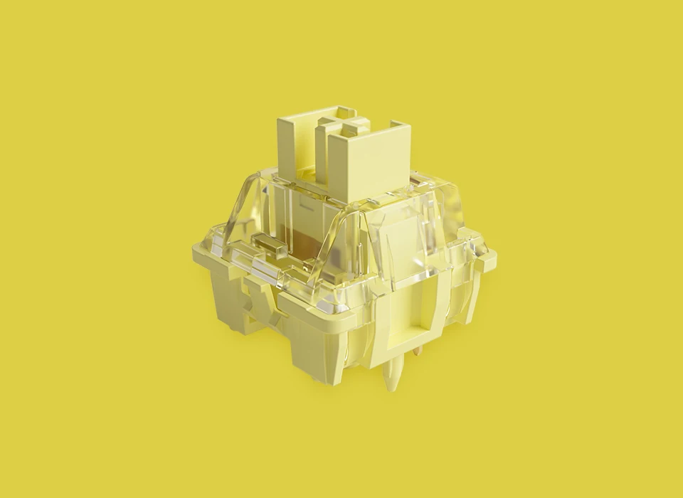 com Teclado Mecânico MX, Amarelo Creme, V3 Pro, 5 Pinos, 50gf, 45 Pcs