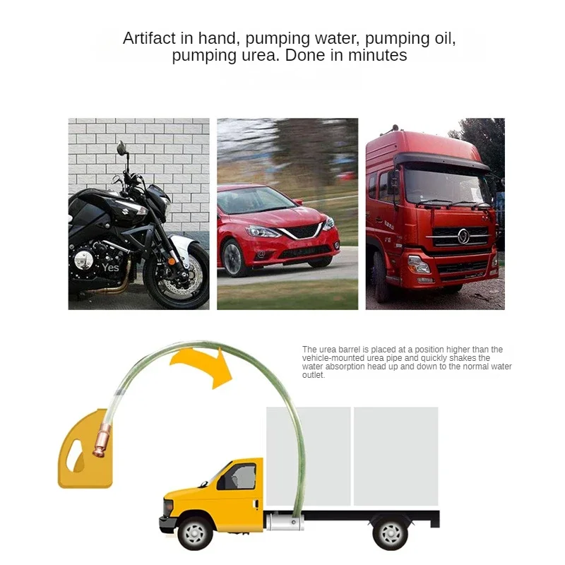 Oil Transfer Pump Oil Extractor Pump Oil Pump Red Copper Siphon Filler Pipe Manual Pumping Oil Pipe Fittings Siphon Connector Fuel Water Shaker Oil Pumps