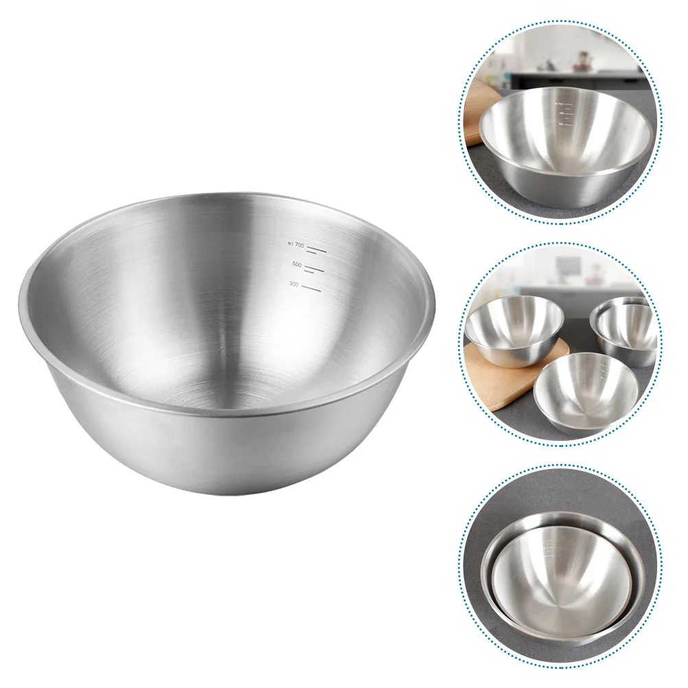 

Stainless Steel Baking Tray Egg Mixing Holder Kitchen Gadget Bowls Scale Noodles Food Beating Thicken