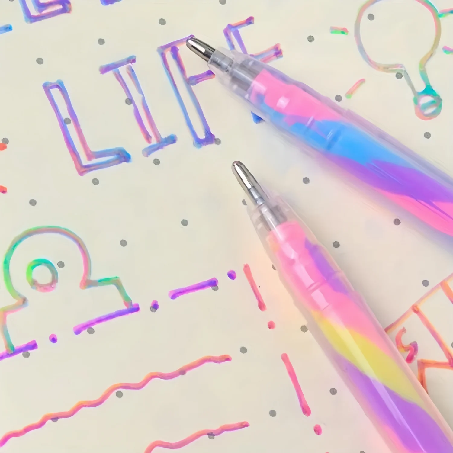 6/18 Stück Mischung aus 3 Farben, Regenbogen-Gelstifte, Farbwechsel, Kugelschreiber, Glitzerstift-Set für Erwachsene, Malbücher, Zeichnen – Detail 6