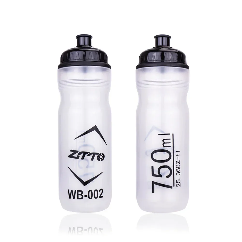 Bike Water Bottle Water bottle Silicone PP White black Bicycle Cycling Mountain Sporting 1pc 240*74*74mm 750ml Drink
