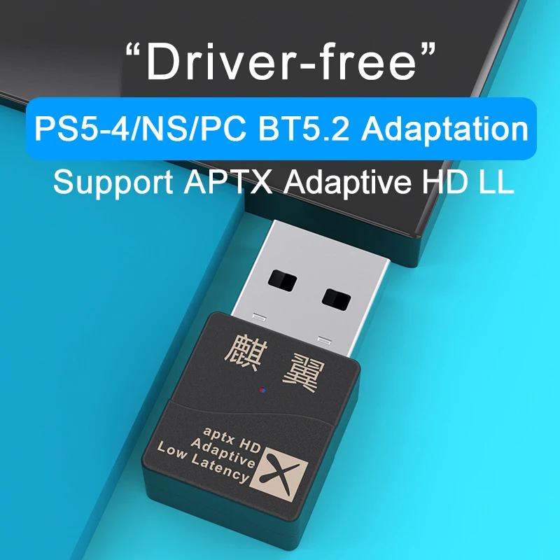 Bluetooth Audio Transceiver Adapter VAORLO 24Bit KB8P CSR Bluetooth 5.2 With Mic aptX LL HD Adaptive 40ms Low Latency For TV PC