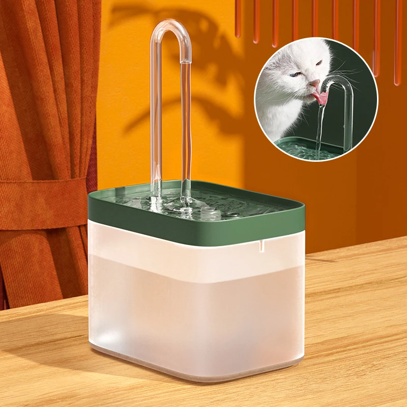 1.5l Automatic Cat Water Fountain Filter Usb Electric Mute Cat Drink