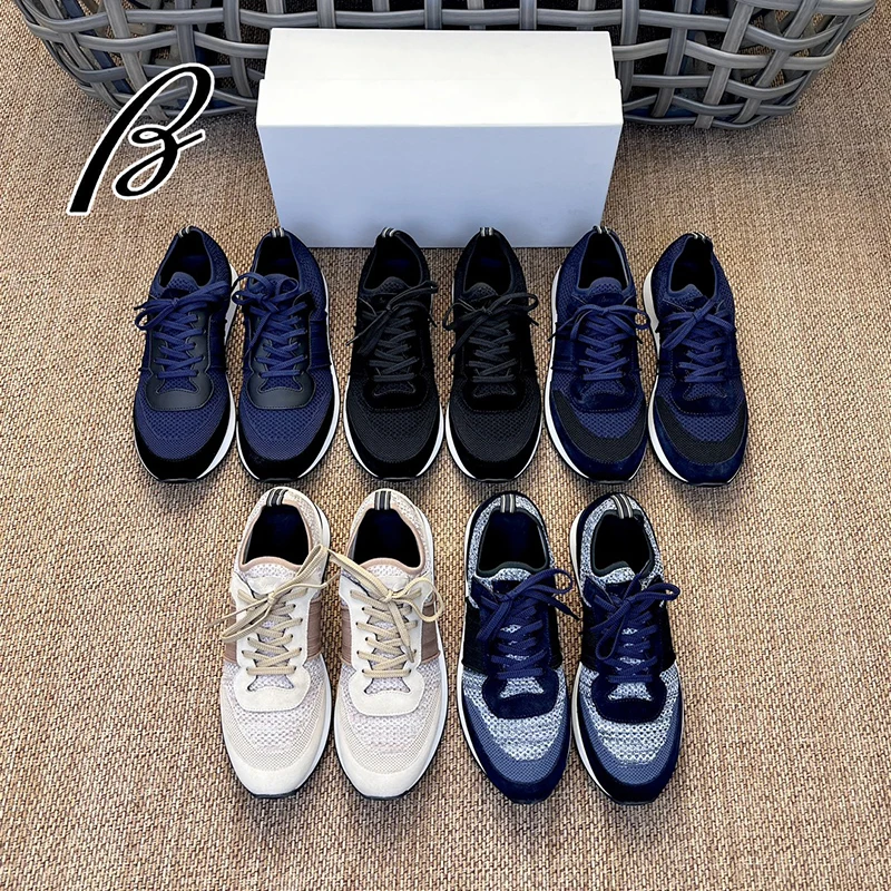

ALMAQI 2024 New Mixed material running shoes Italy Inner Sewing label Comfort high Quality Outdoors Men‘s European