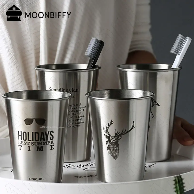 Stainless Steel Toothbrush Cup European Simple Travel