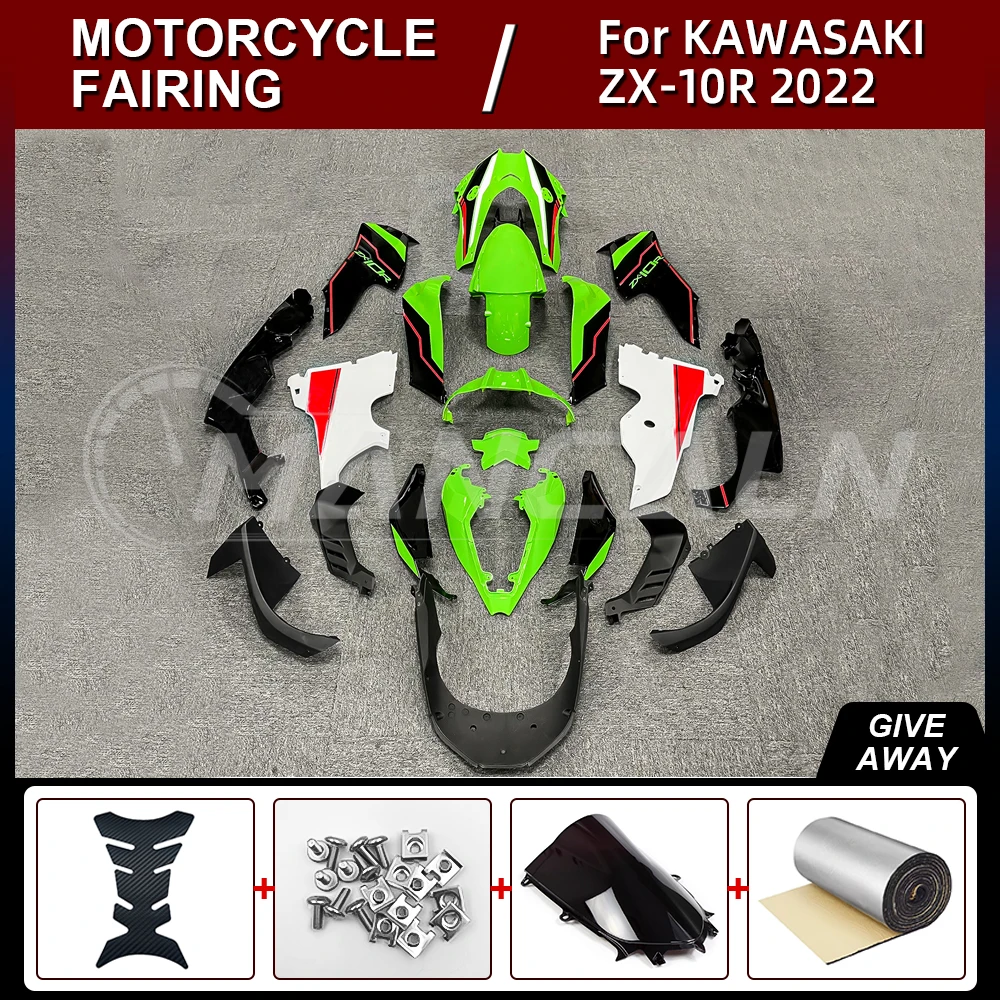 Kit Carenatura Moto Per Kawasaki Zx-10R Zx10R 2022 Kit Carenature Complete Carrozzeria Iniezione Nuovo Verde