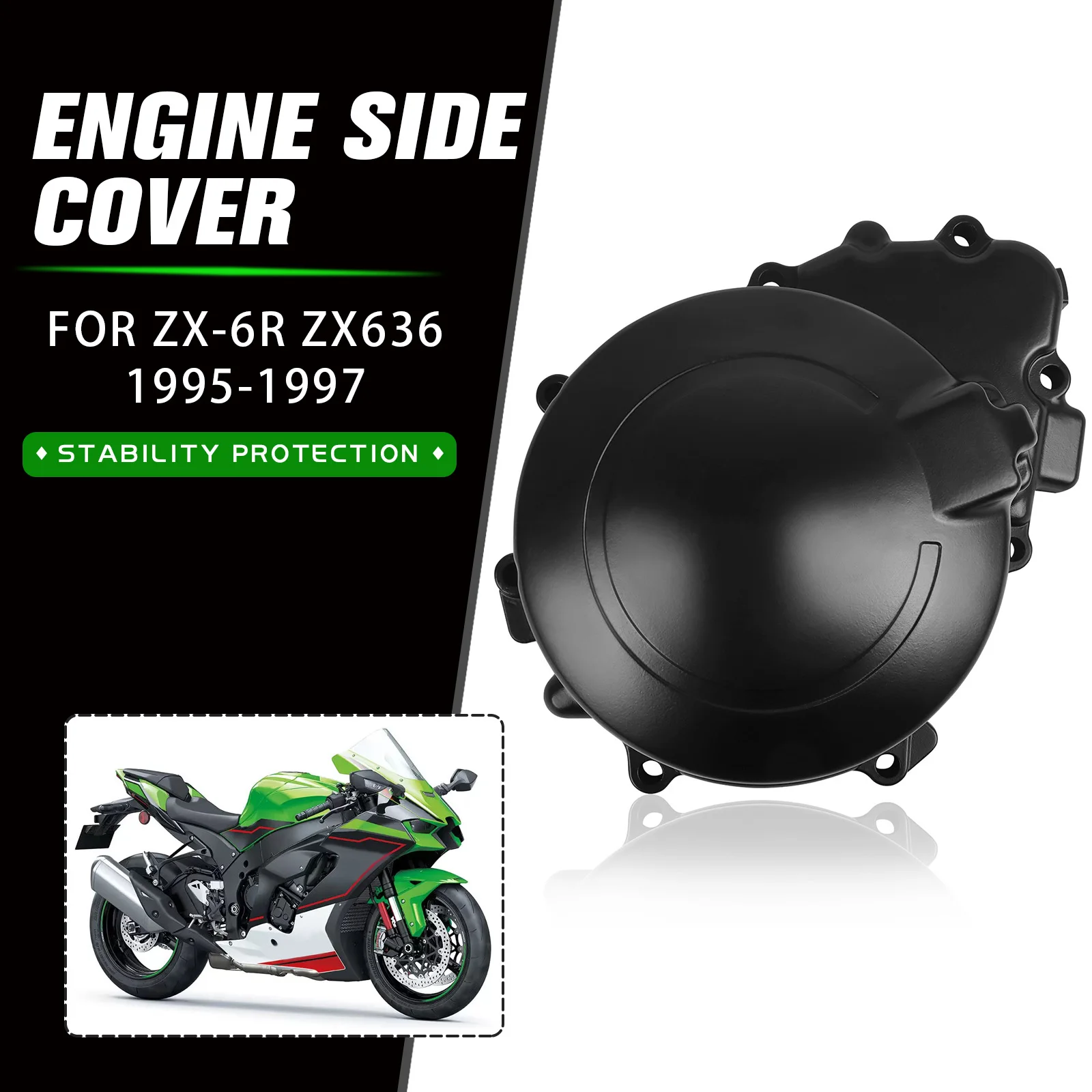

Для Kawasaki ZX-6R ZX636 ZX 6R ZX 636 1995-1997 1996, боковая оболочка двигателя мотоцикла, боковая оболочка, катушка генератора