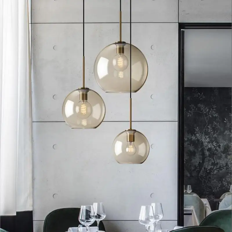 

Creative Pendant Lights Staircase Cafe Restaurant Bar Lighting Bar Nordic Glass Pendant Lamp Suspension Luminaire Hanging Lamp