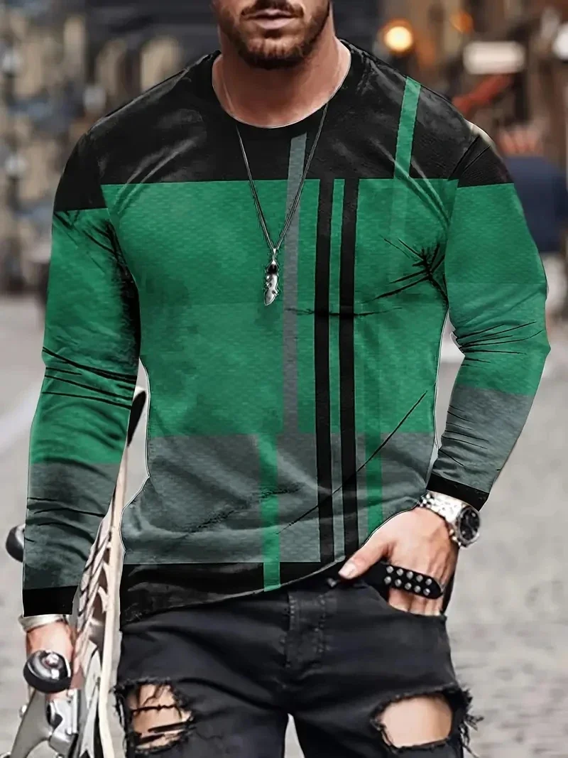 Men's Long Sleeve Retro Stylish Tees 2