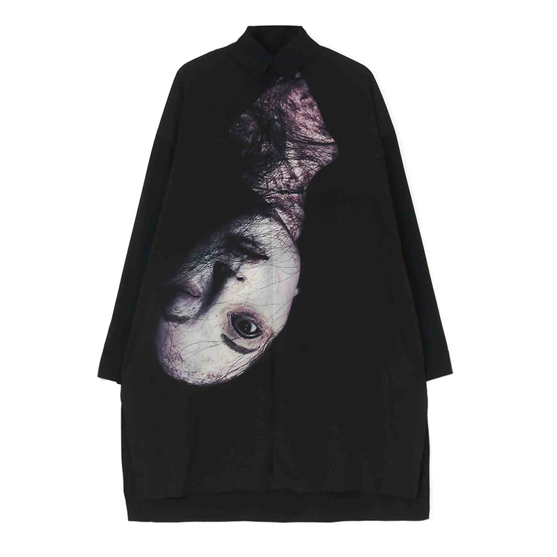 

Doll Series Dark Style Unisex Shirts Yohji Yamamoto Homme Mens Shirts For Men'S Owens Clothing Black Shirts Increase Fertilizer