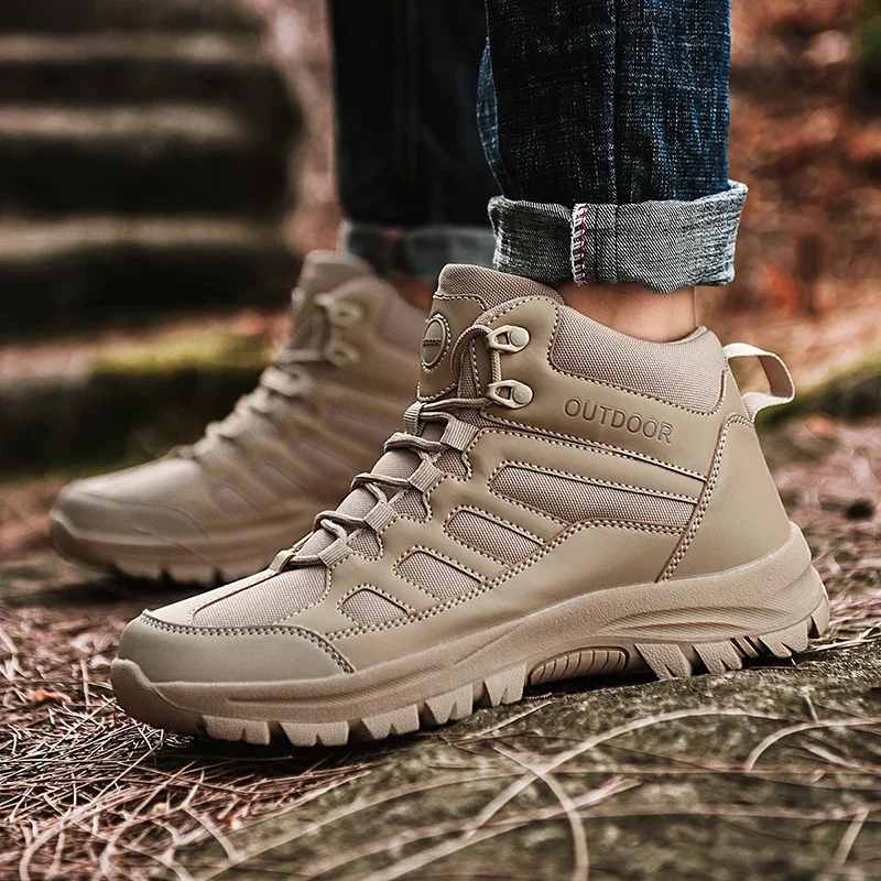 Men Boots Tactical Military Boots Outdoor Hiking Boots Spring Men's Work Shoes Special Force Tactical Desert Combat Ankle Boots