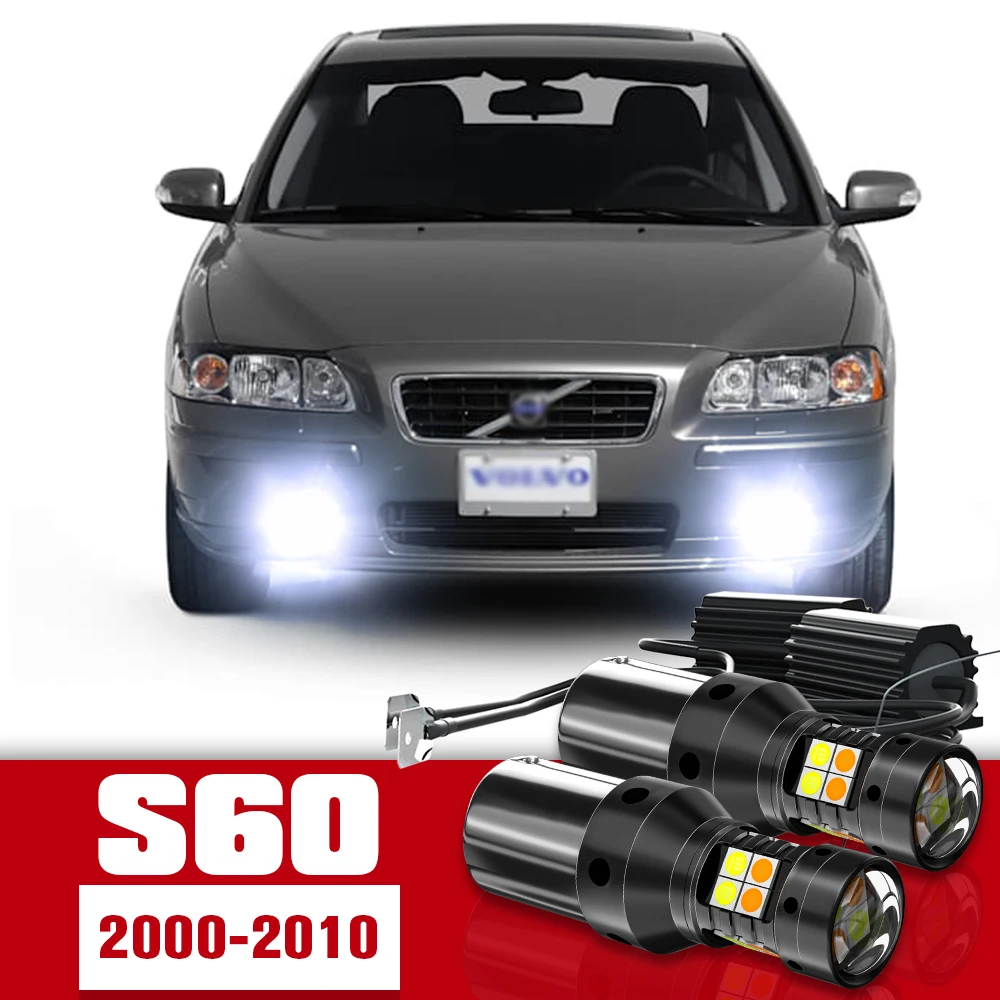 2pcs Dual Mode Turn Signal+Daytime Running Light Accessories LED DRL For Volvo S60 20002010