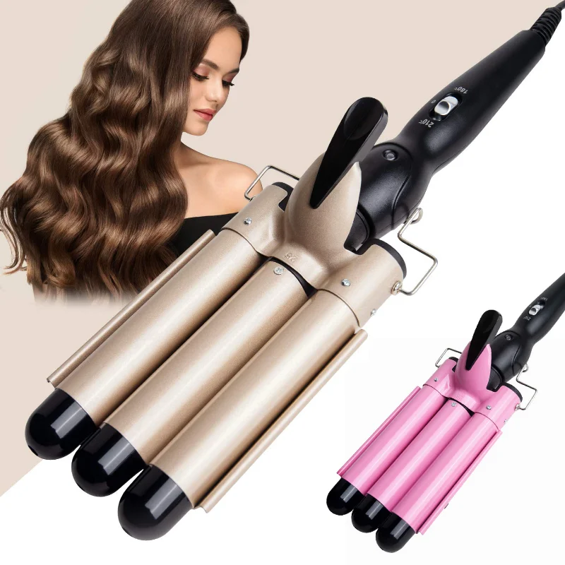 Professional Hair Curling Iron Ceramic Triple Barrel Hair Curler Irons Hair Wave Waver Styling Tools Hair Styler Wand 1pc a1321 ceramic heating element for 936 937 938 909d soldering station iron electric soldering irons accessories power tools