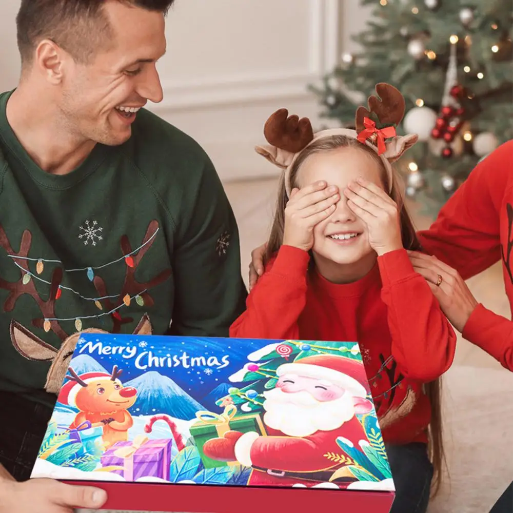 Description Picture 3 of itemChristmas Countdown Box Empty Box Christmas Advent Calendar Fillable Decorative Boxes Holiday Supplies For Kids Adults